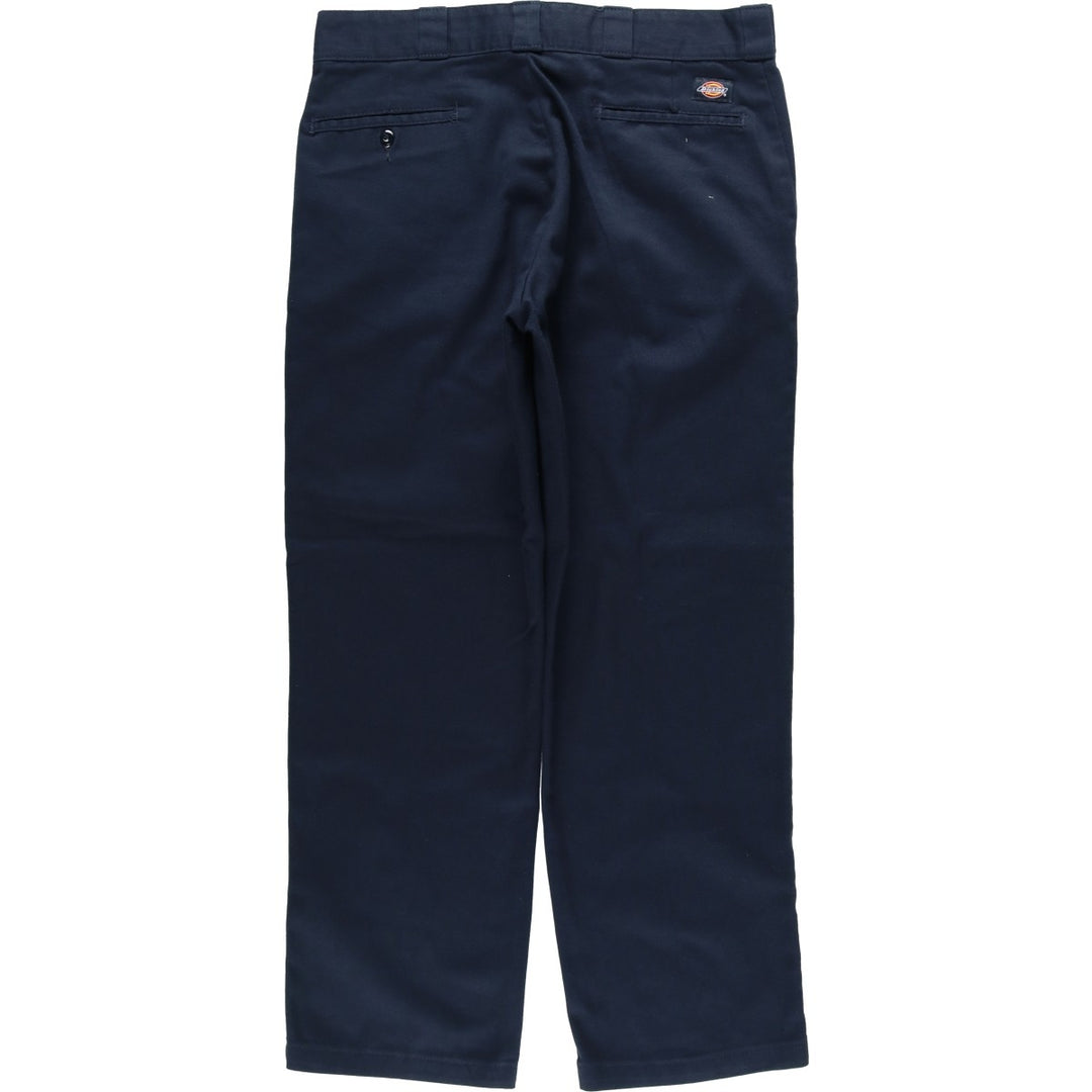 Dickies 874 FLEX ORIGINAL FIT Work Pants, Men's, Size 34 (approx.) polyester navy blue type Vintage Second Hand