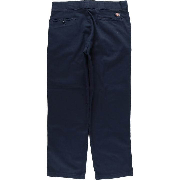 Dickies 874 FLEX ORIGINAL FIT Work Pants, Men's, Size 34 (approx.) polyester navy blue type Vintage Second Hand