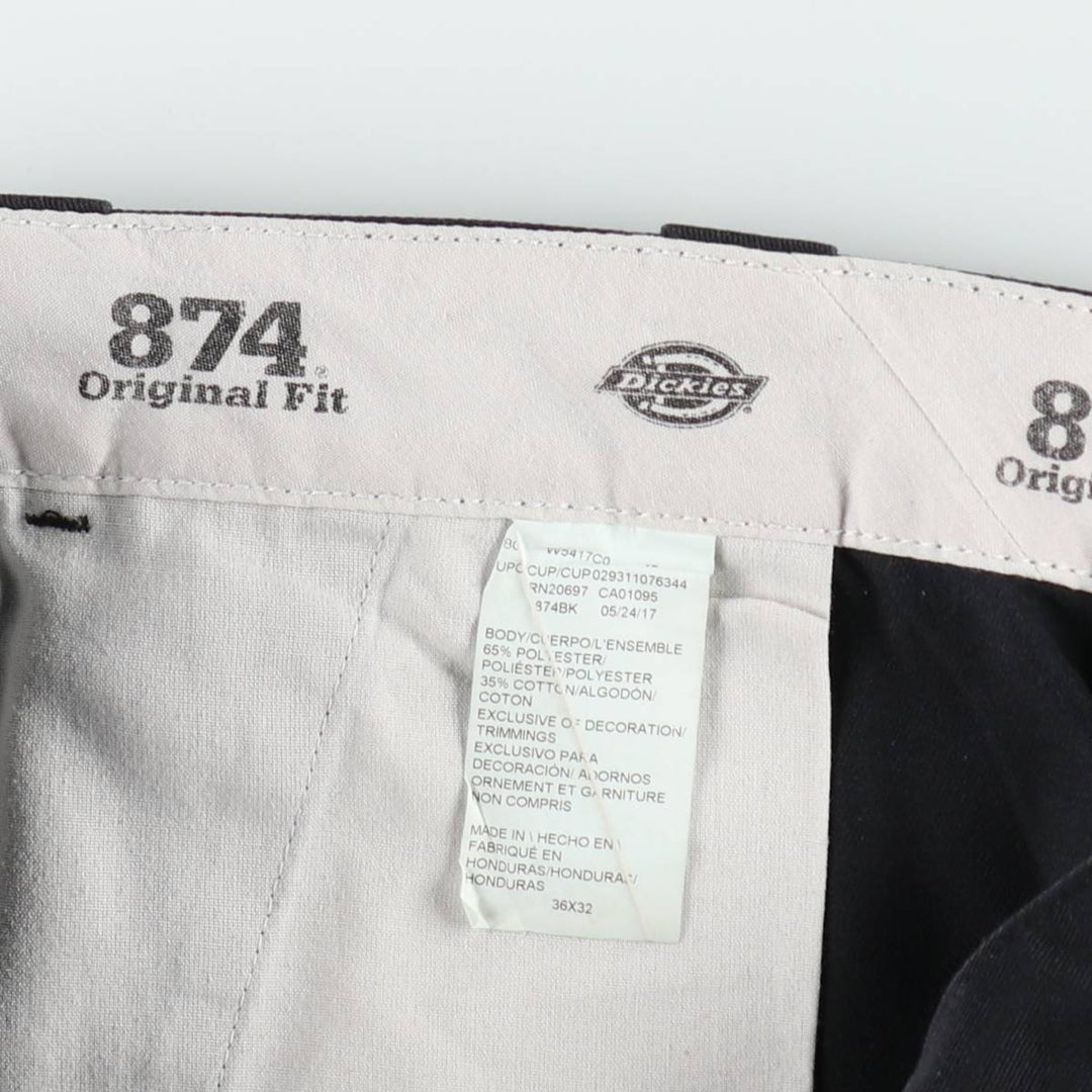 Dickies 874 Original Fit Work Pants, Men's, Size W35 polyester black type Vintage Second Hand