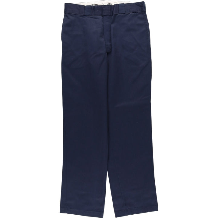 Dickies 874 Original Fit Work Pants, Men's, Size W34 polyester navy blue type Vintage Second Hand