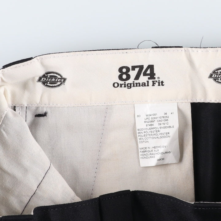 Dickies 874 Original Fit Work Pants, Men's, Size W33 polyester black type Vintage Second Hand