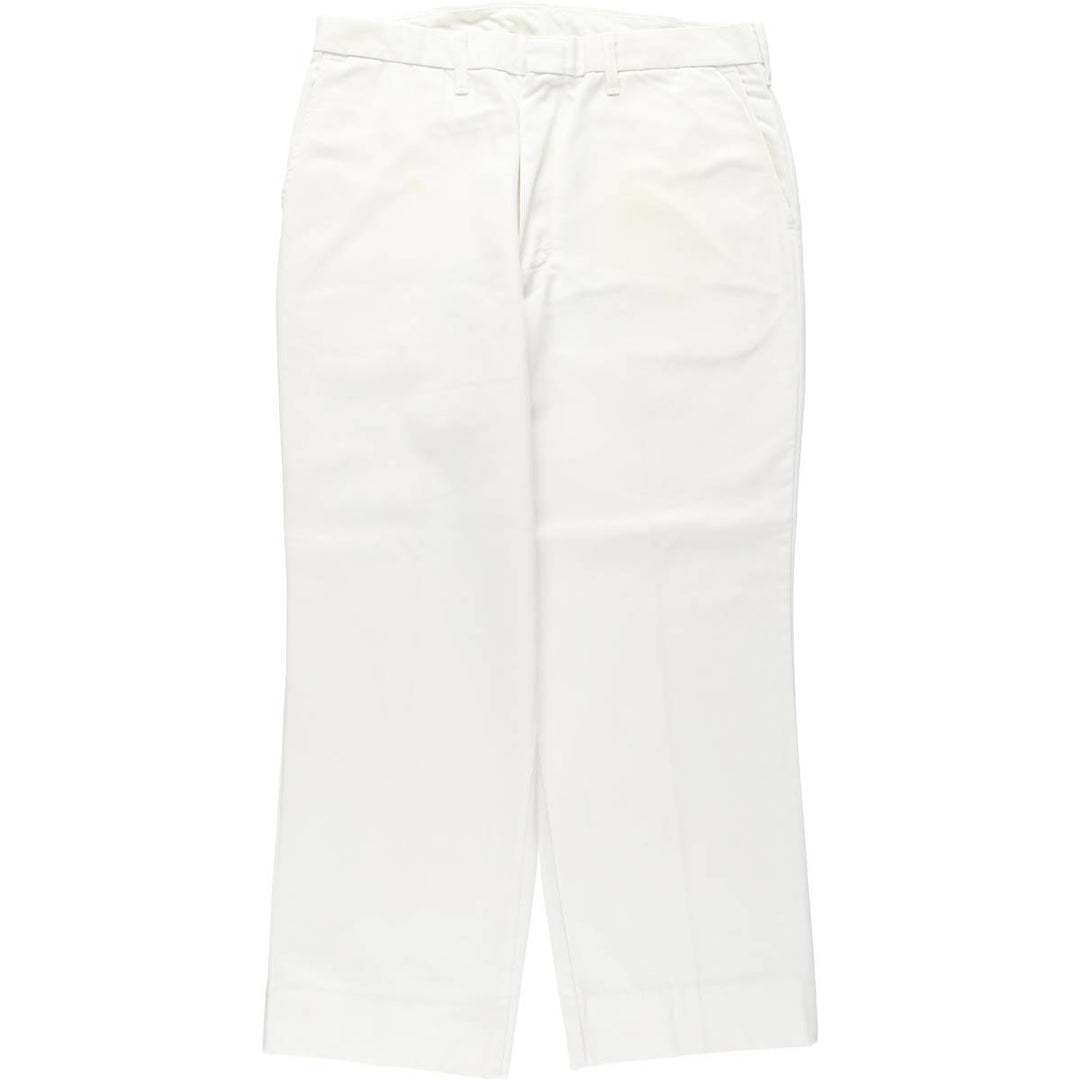 Vintage 80s-90'S Dickies work pants, made in USA, men's size W35 (approx.). polyester white type Vintage Second Hand