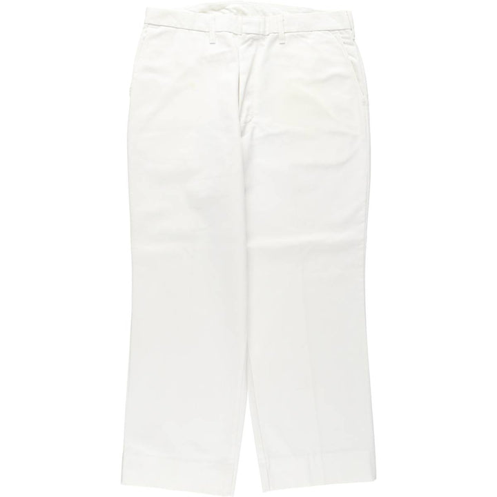 Vintage 80s-90'S Dickies work pants, made in USA, men's size W35 (approx.). polyester white type Vintage Second Hand