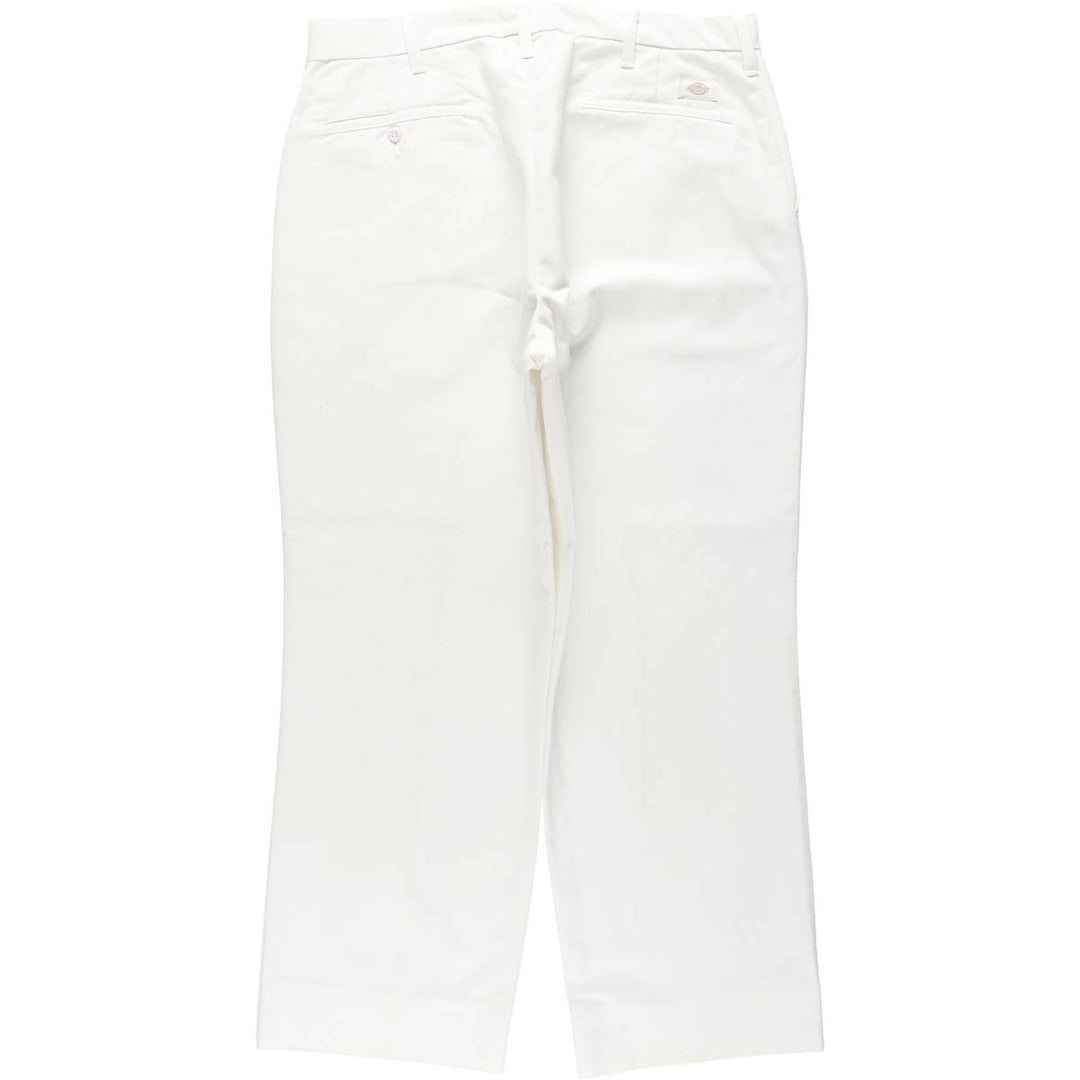 Vintage 80s-90'S Dickies work pants, made in USA, men's size W35 (approx.). polyester white type Vintage Second Hand