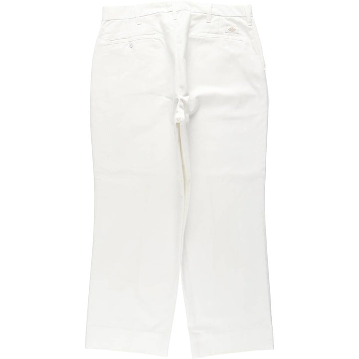 Vintage 80s-90'S Dickies work pants, made in USA, men's size W35 (approx.). polyester white type Vintage Second Hand