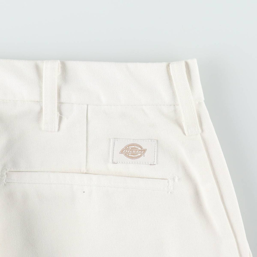 Vintage 80s-90'S Dickies work pants, made in USA, men's size W35 (approx.). polyester white type Vintage Second Hand