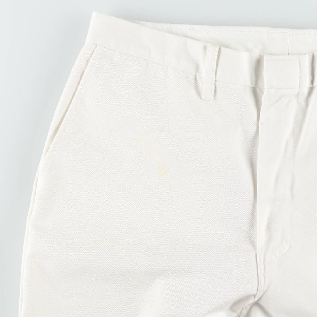 Vintage 80s-90'S Dickies work pants, made in USA, men's size W35 (approx.). polyester white type Vintage Second Hand