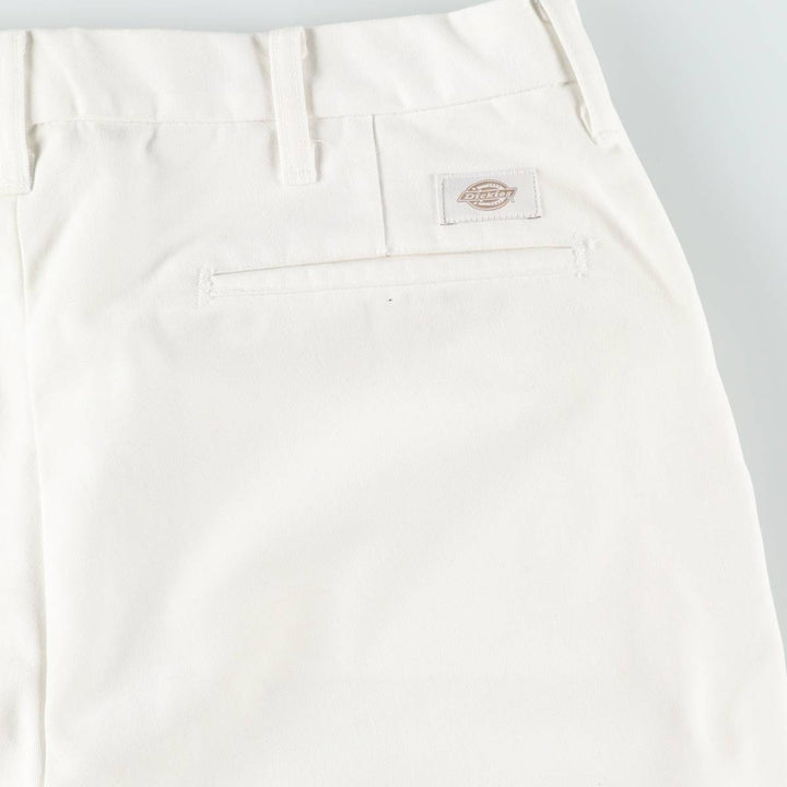 Vintage 80s-90'S Dickies work pants, made in USA, men's size W35 (approx.). polyester white type Vintage Second Hand