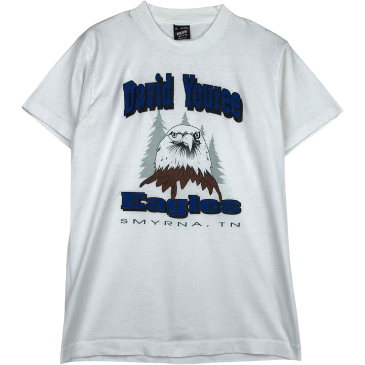 90'S Fruit of the Loom printed T-shirt, made in the USA, men's size M, vintage cotton white type Vintage Second Hand