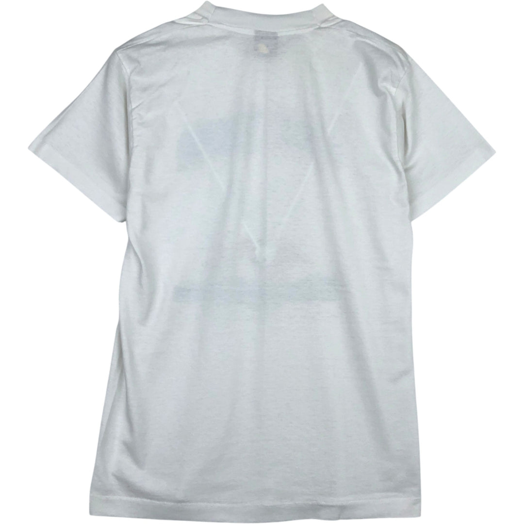 90'S Fruit of the Loom printed T-shirt, made in the USA, men's size M, vintage cotton white type Vintage Second Hand
