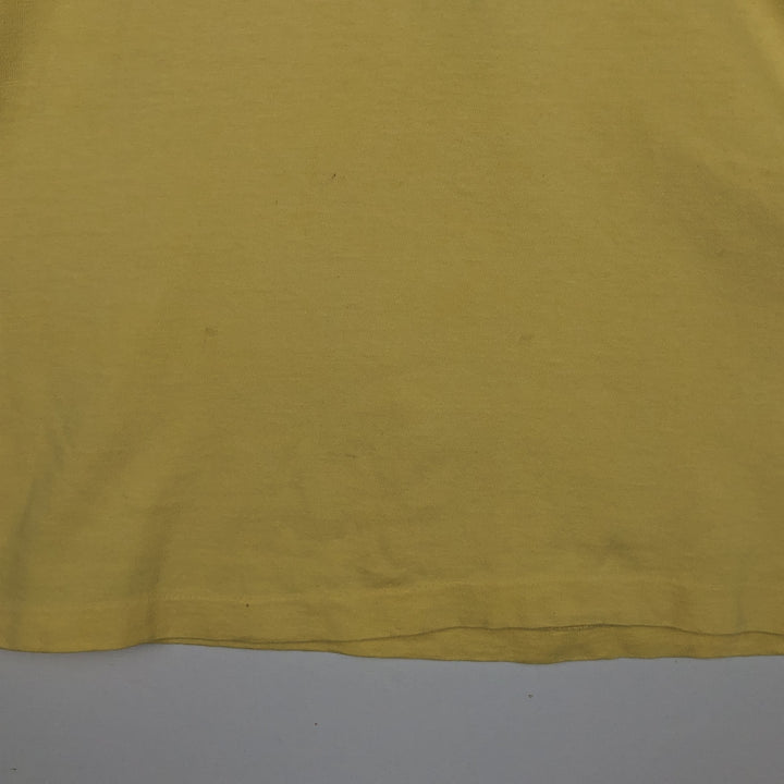 70'S Town Craft Print T-Shirt, Men's Size S (approx.), Short Sleeve, Vintage unclear yellow type Vintage Second Hand