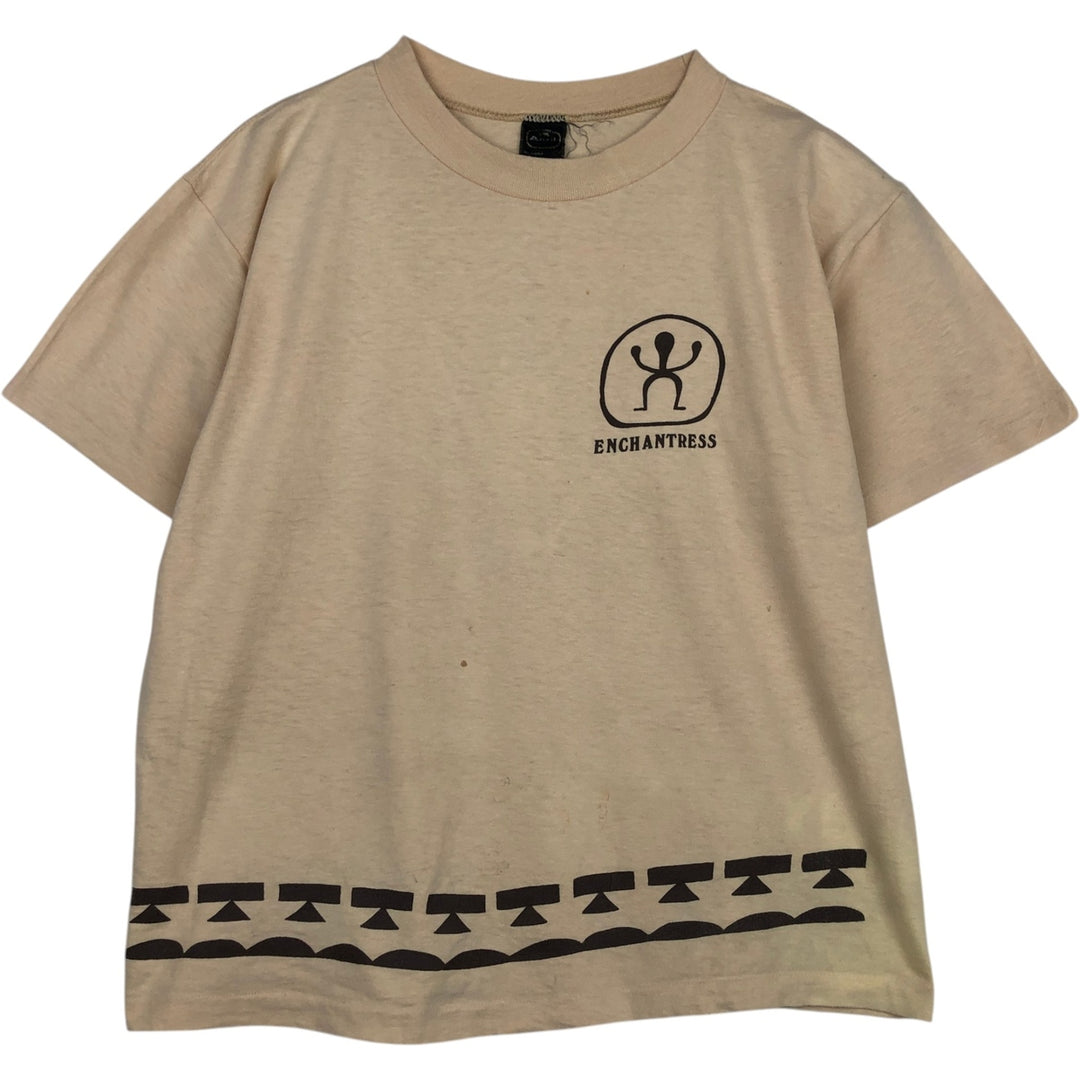 80'S Anvil Printed T-shirt Made in USA Men's XL Vintage cotton Beige type Vintage Second Hand