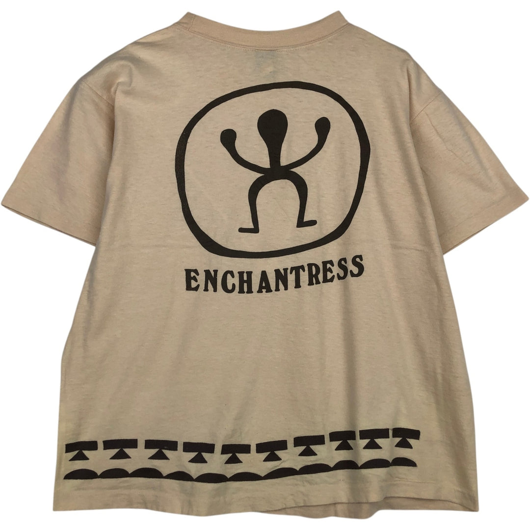 80'S Anvil Printed T-shirt Made in USA Men's XL Vintage cotton Beige type Vintage Second Hand