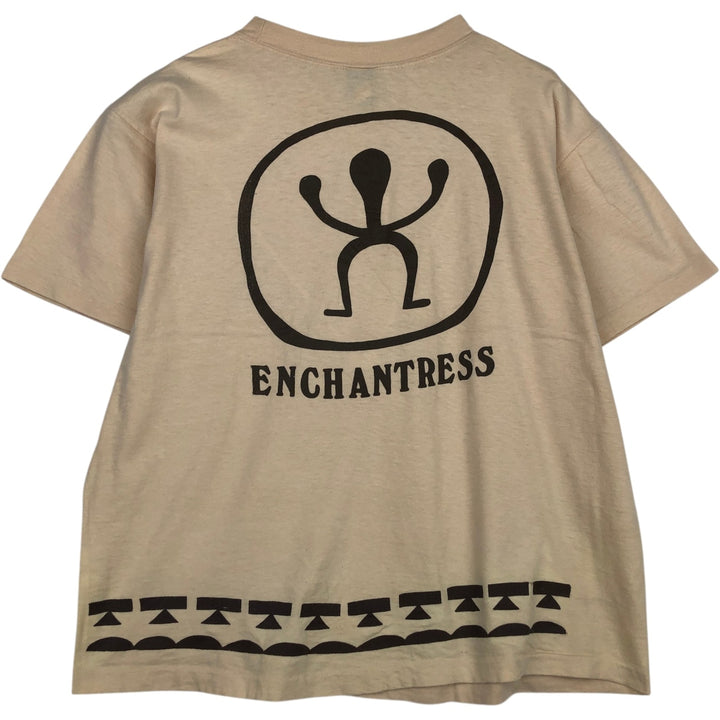 80'S Anvil Printed T-shirt Made in USA Men's XL Vintage cotton Beige type Vintage Second Hand