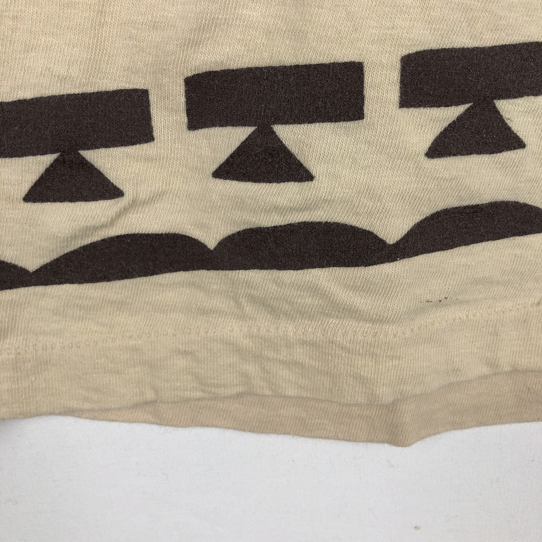 80'S Anvil Printed T-shirt Made in USA Men's XL Vintage cotton Beige type Vintage Second Hand