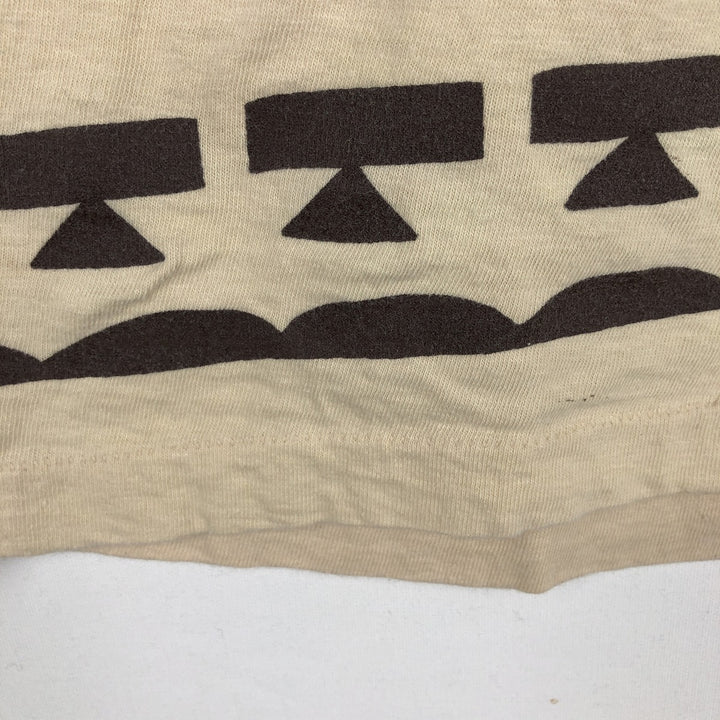 80'S Anvil Printed T-shirt Made in USA Men's XL Vintage cotton Beige type Vintage Second Hand