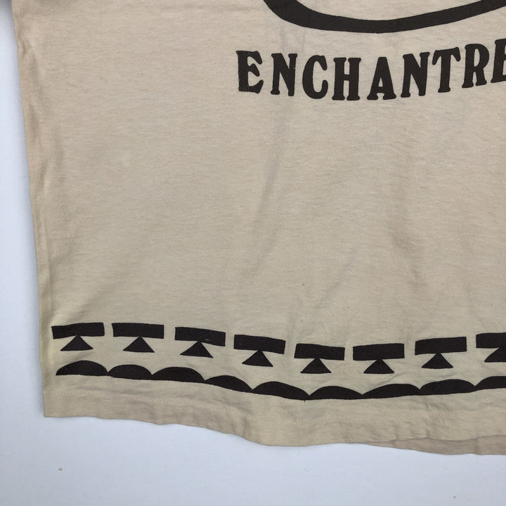 80'S Anvil Printed T-shirt Made in USA Men's XL Vintage cotton Beige type Vintage Second Hand