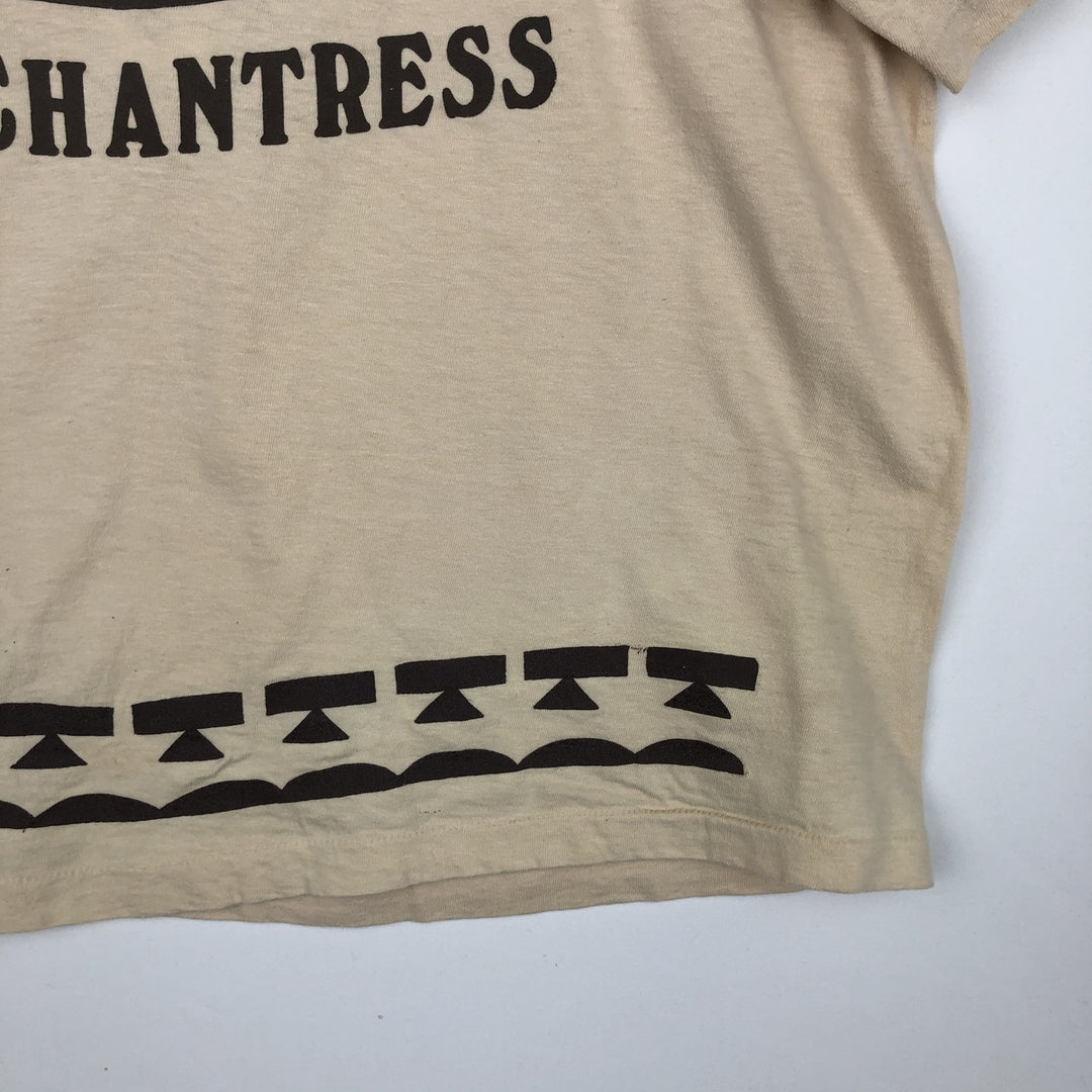 80'S Anvil Printed T-shirt Made in USA Men's XL Vintage cotton Beige type Vintage Second Hand