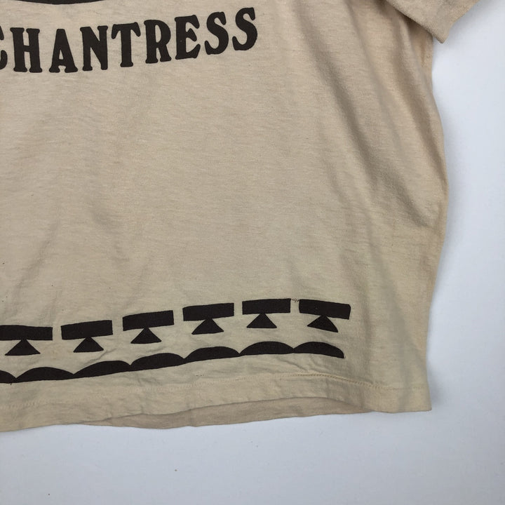 80'S Anvil Printed T-shirt Made in USA Men's XL Vintage cotton Beige type Vintage Second Hand