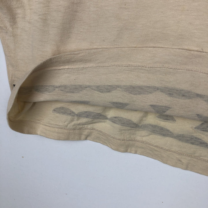 80'S Anvil Printed T-shirt Made in USA Men's XL Vintage cotton Beige type Vintage Second Hand