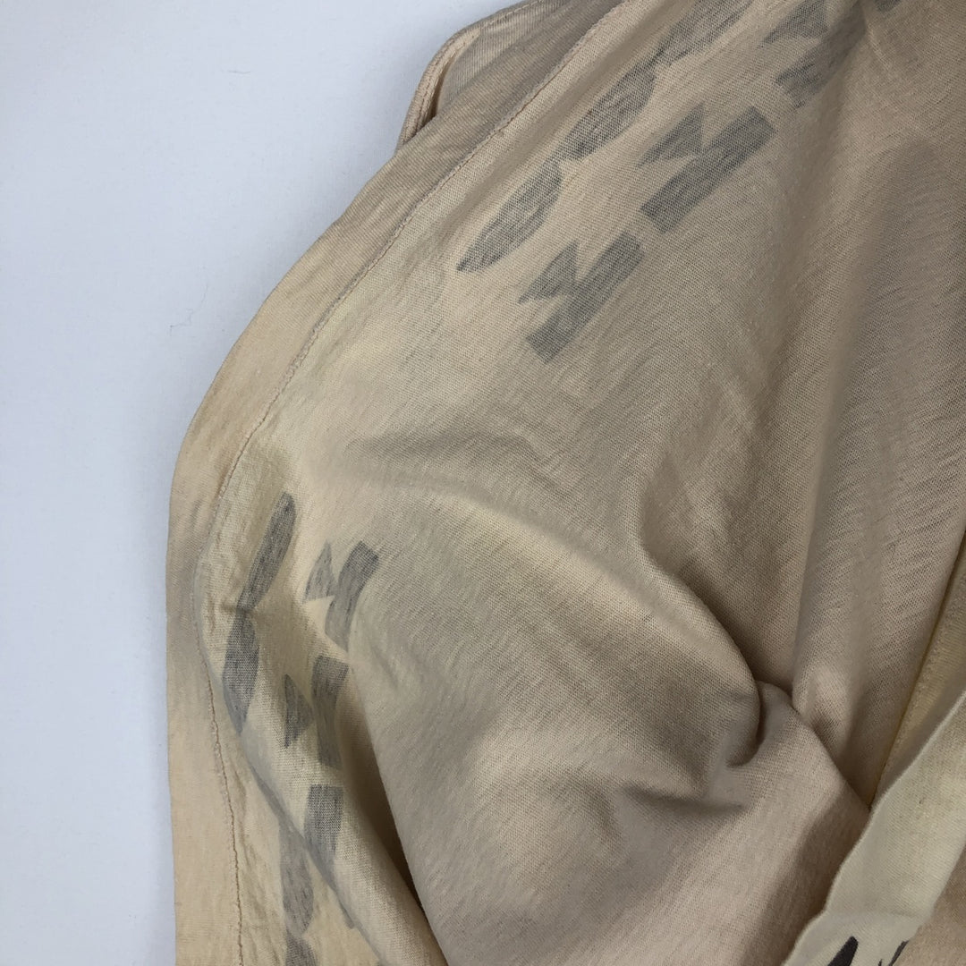 80'S Anvil Printed T-shirt Made in USA Men's XL Vintage cotton Beige type Vintage Second Hand