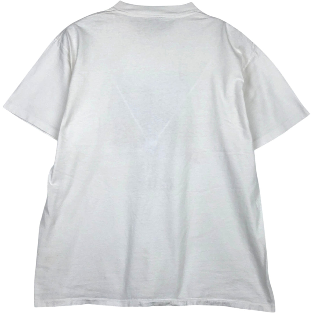 90'S ONEITA POWER-T Printed T-shirt Made in USA Men's XL Vintage cotton white type Vintage Second Hand