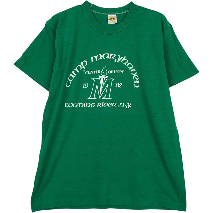 80'S Russell Print T-Shirt, Men's Size S (Equivalent), Vintage cotton green type Vintage Second Hand
