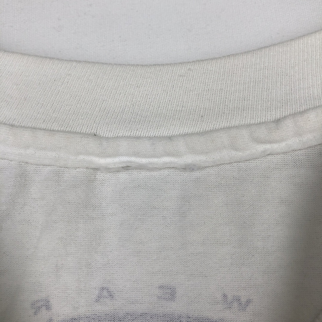 Printed T-shirt, Men's XL size unclear white type Vintage Second Hand