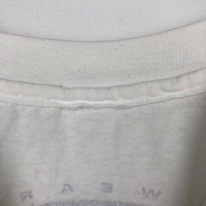 Printed T-shirt, Men's XL size unclear white type Vintage Second Hand