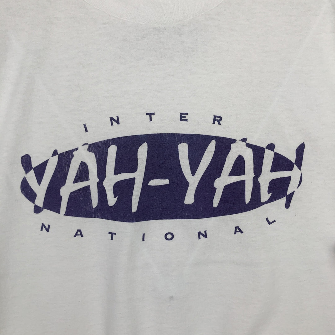 Printed T-shirt, Men's XL size unclear white type Vintage Second Hand