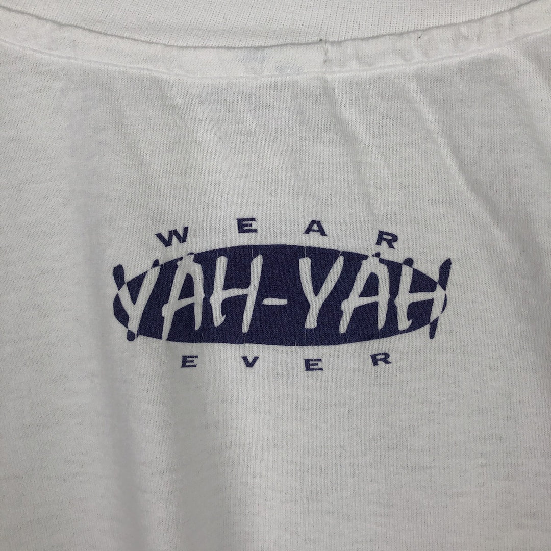 Printed T-shirt, Men's XL size unclear white type Vintage Second Hand