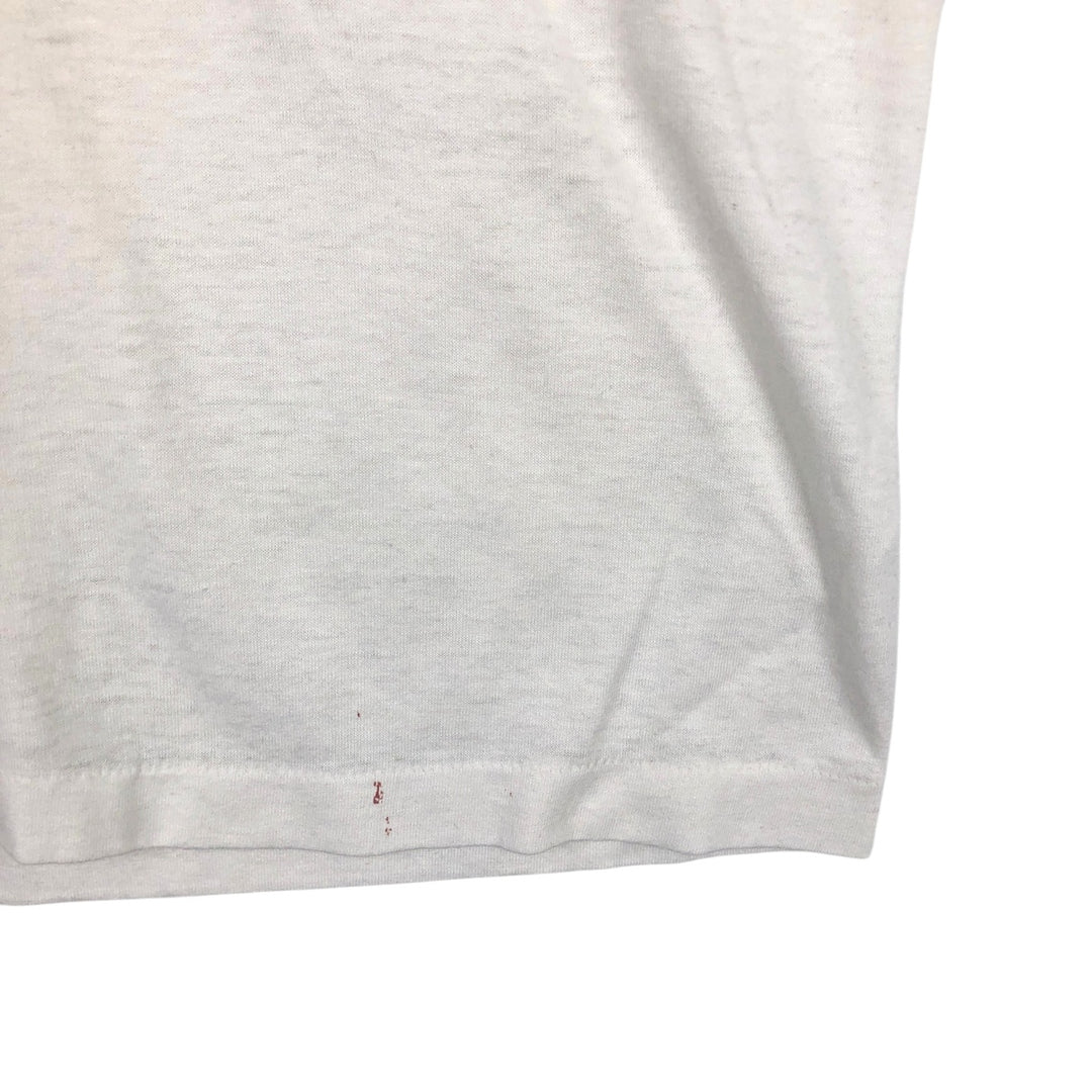 Vintage printed T-shirt, size L for men unclear white type Vintage Second Hand