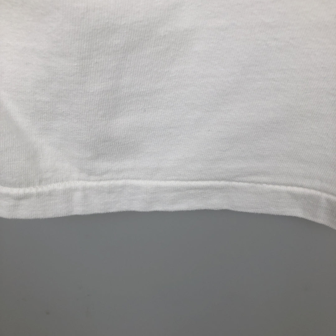 90'S Hanes BEEFY-T Message Print T-Shirt Made in USA Men's XL Vintage wool white type Vintage Second Hand