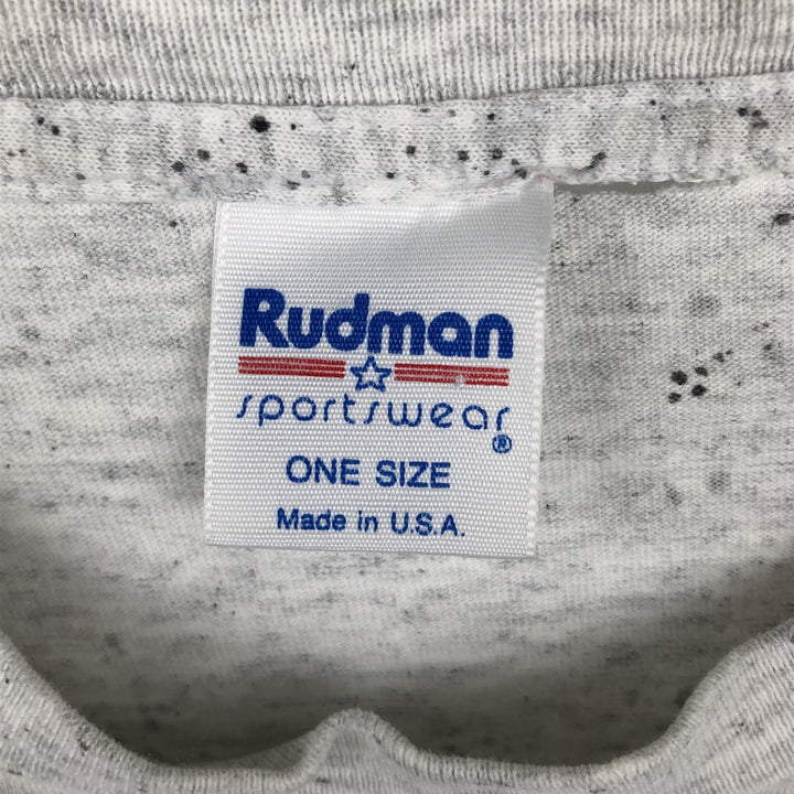90'S RUDMAN SPORTSWEAR All-Over Print T-Shirt, Made in USA, Men's XL (approx.), Vintage cotton white type Vintage Second Hand