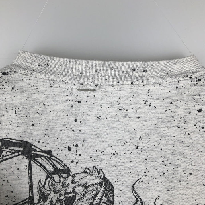 90'S RUDMAN SPORTSWEAR All-Over Print T-Shirt, Made in USA, Men's XL (approx.), Vintage cotton white type Vintage Second Hand