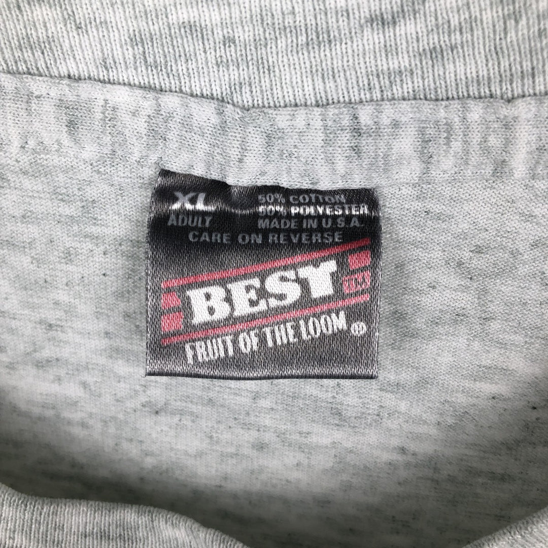 90'S Fruit of the Loom Best Printed T-shirt, Made in USA, Men's XL, Vintage cotton white type Vintage Second Hand