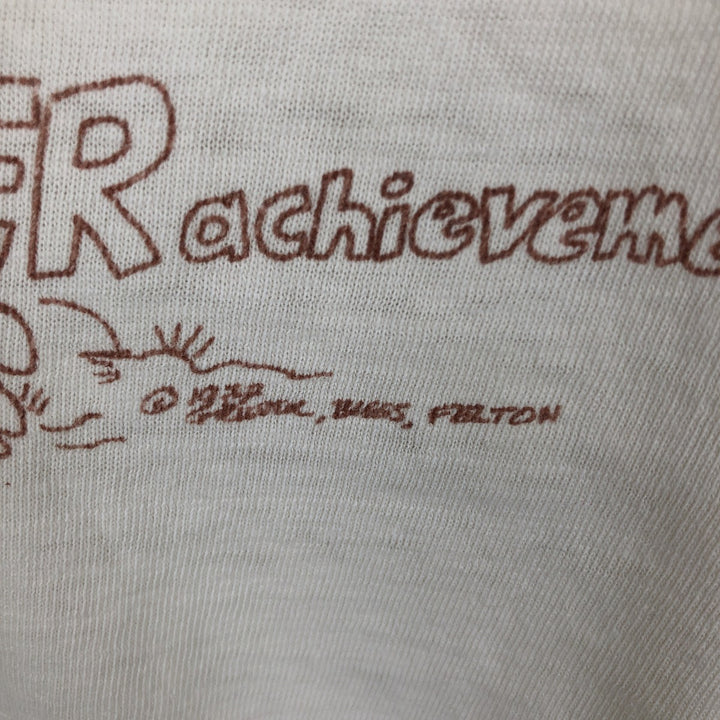 70'S Hanes Print T-Shirt, Made in USA, Men's Size L (Equivalent), Vintage cotton unbleached Vintage Second Hand