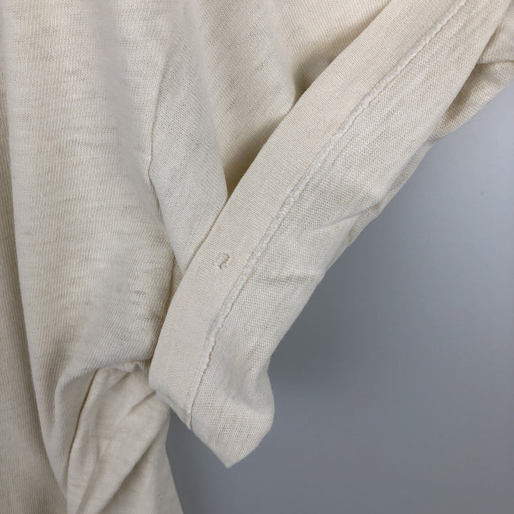 70'S Hanes Print T-Shirt, Made in USA, Men's Size L (Equivalent), Vintage cotton unbleached Vintage Second Hand