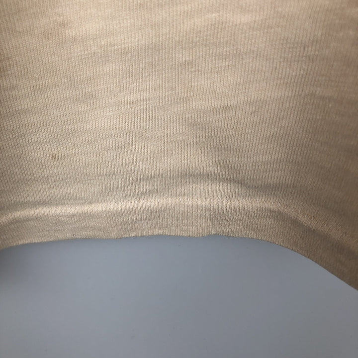 Vintage 1980'S Hanes BEEFY-T Printed T-Shirt, Made in USA, Men's Size Large cotton Beige type Vintage Second Hand