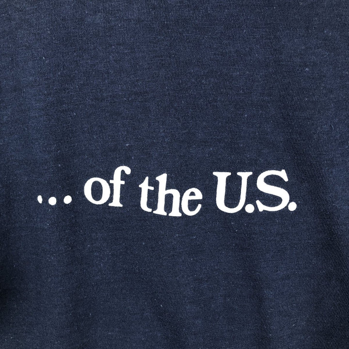 70'S Hanes Message Print T-Shirt, Made in USA, Men's XL (approx.), Vintage cotton navy blue type Vintage Second Hand