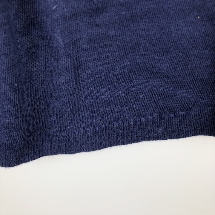 70'S Hanes Message Print T-Shirt, Made in USA, Men's XL (approx.), Vintage cotton navy blue type Vintage Second Hand