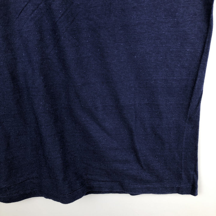 70'S Hanes Message Print T-Shirt, Made in USA, Men's XL (approx.), Vintage cotton navy blue type Vintage Second Hand