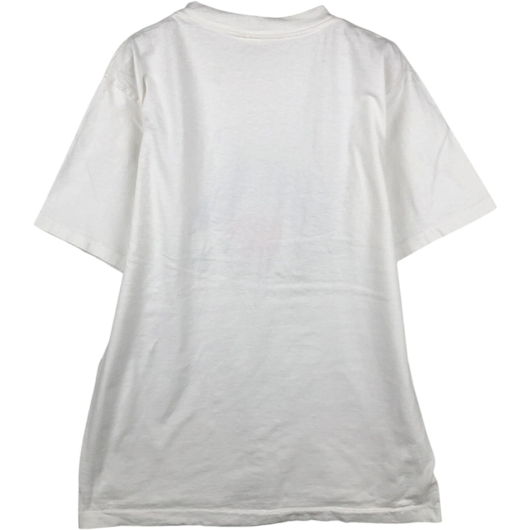 90'S ALORE Print T-Shirt, Made in USA, Men's Size L (Equivalent), Vintage cotton white type Vintage Second Hand