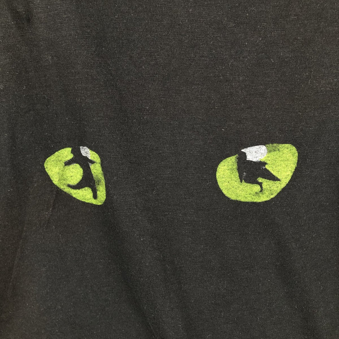 80'S CHED by ANVIL CATS Cat Pattern Print T-Shirt, Made in USA, Men's Size L (Equivalent), Vintage cotton black type Vintage Second Hand
