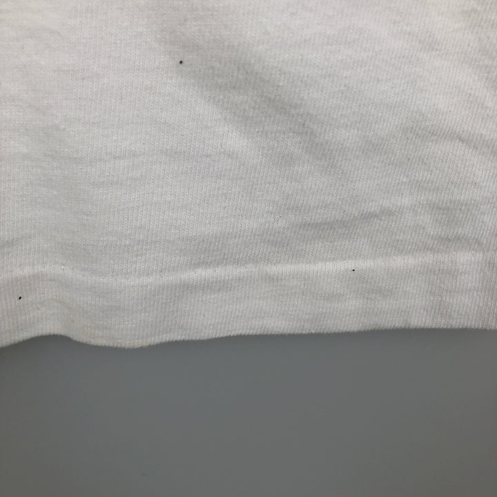 90'S Hanes BEEFY-T Printed T-shirt, Made in USA, Men's L size, Vintage cotton white type Vintage Second Hand