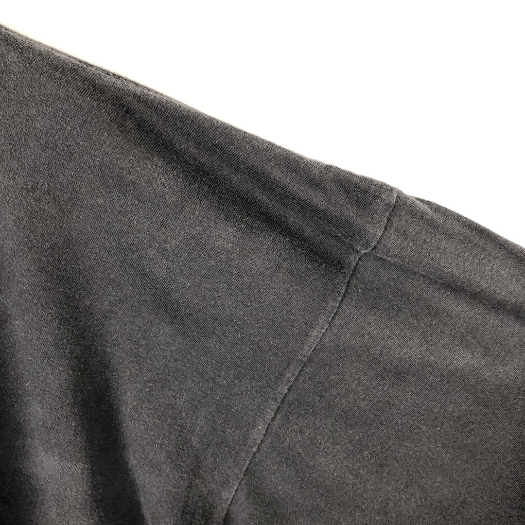 80'S printed T-shirt, men's size L equivalent, vintage. cotton black type Vintage Second Hand