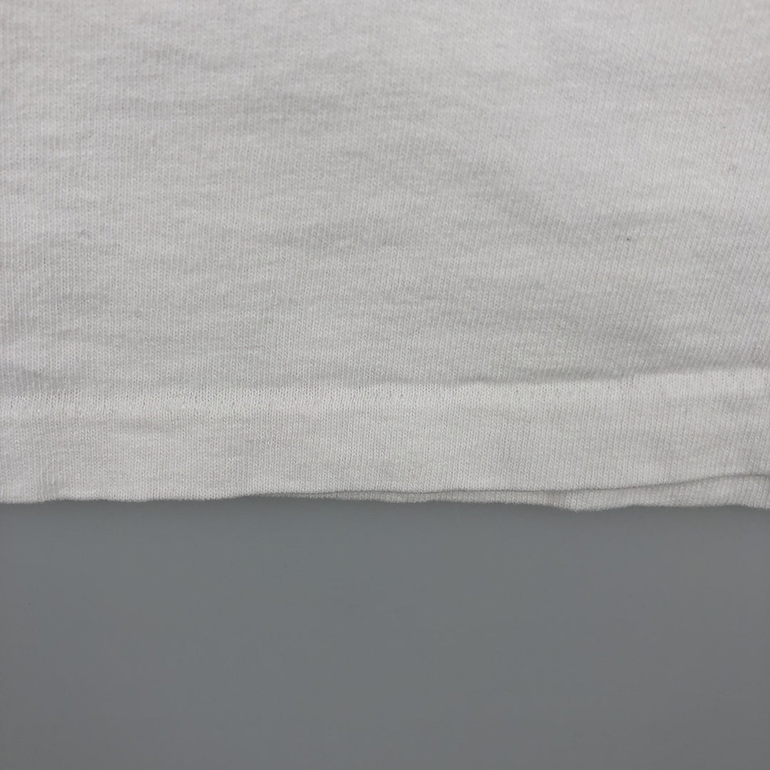 LONG JOHN Printed T-Shirt, Made in USA, Men's Size L cotton white type Vintage Second Hand