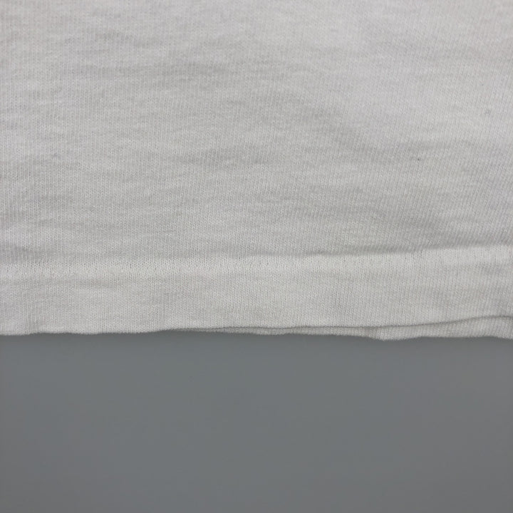 LONG JOHN Printed T-Shirt, Made in USA, Men's Size L cotton white type Vintage Second Hand