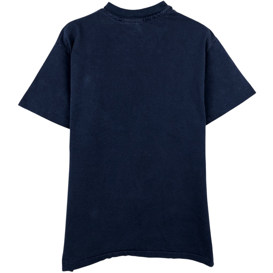 90'S The Cotton Exchange College T-shirt, Made in USA, Men's Size M (approx.), Vintage cotton navy blue type Vintage Second Hand