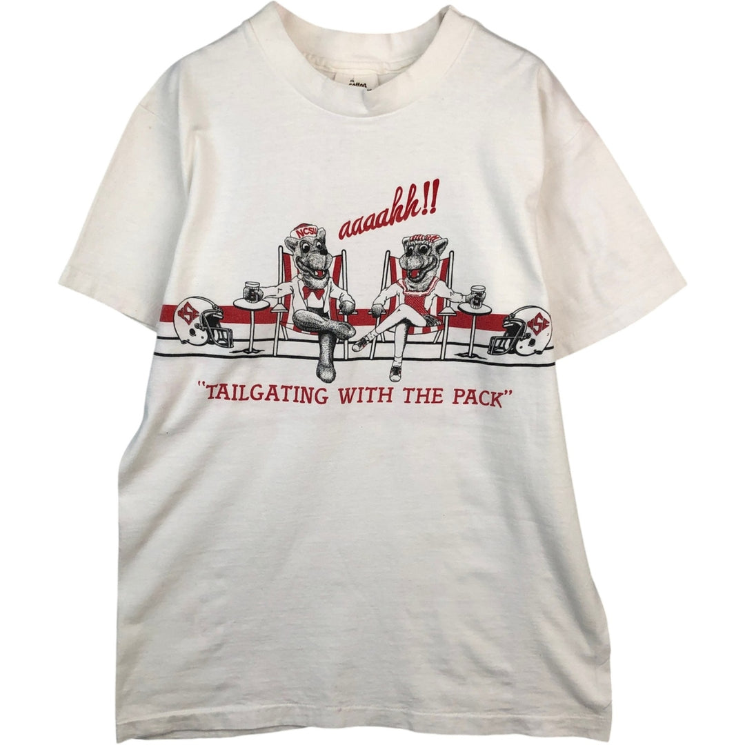80s-90'S The Cotton Exchange College T-shirt, Made in USA, Men's Size M (approx.), Vintage cotton white type Vintage Second Hand